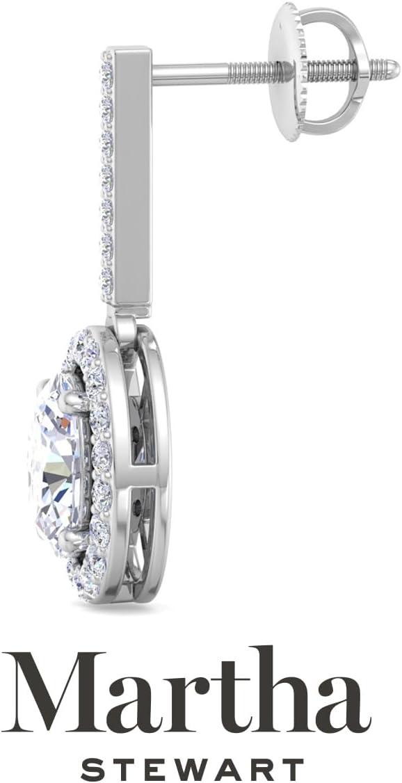 image:imageMartha Stewart 2 12 Carat Lab Grown Diamond Drop Earrings In Sterling SilverOval