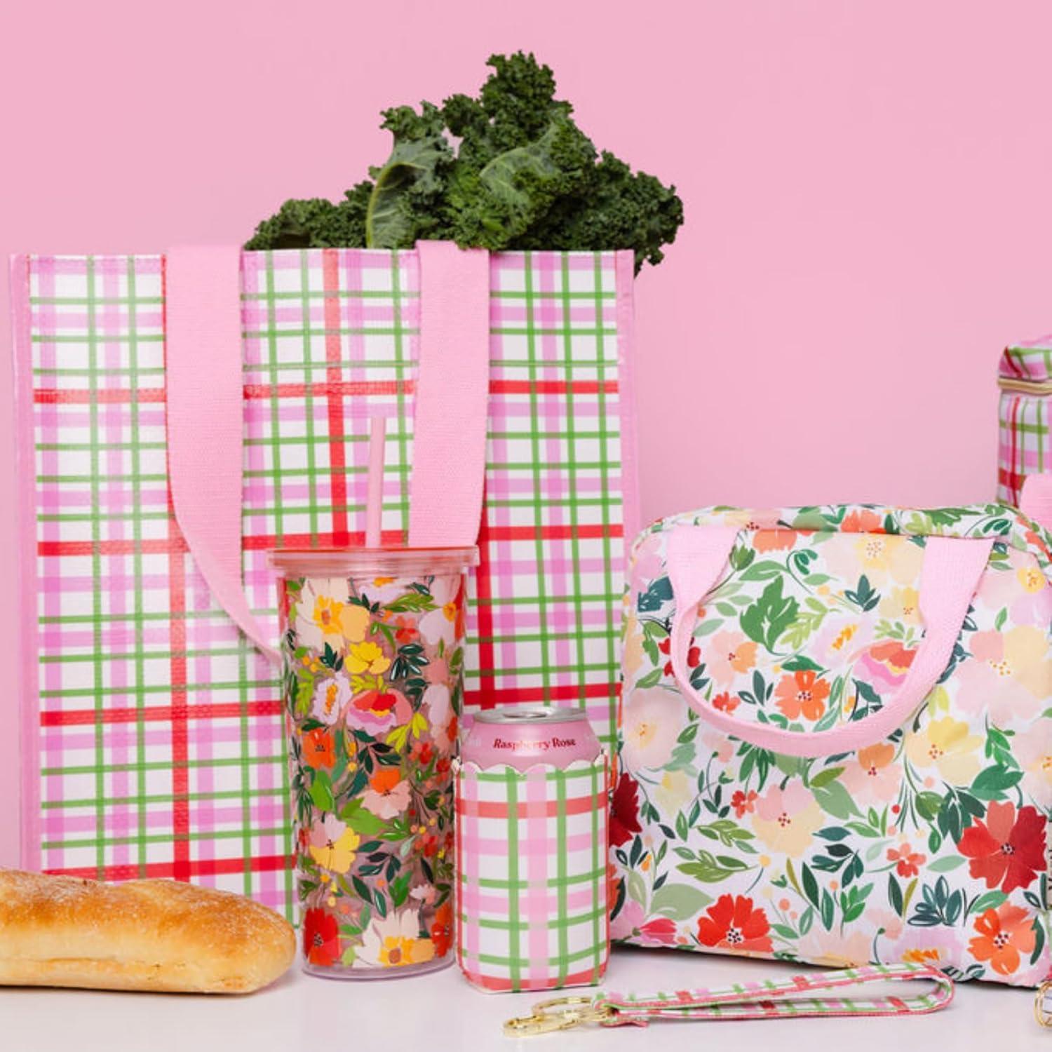 image:imageMartha Stewart Neoprene Drink Hugger Set of 2 Fits Standard 12 oz amp Tall Cans Coolers for Slim and Standard Can Floral and Plaid