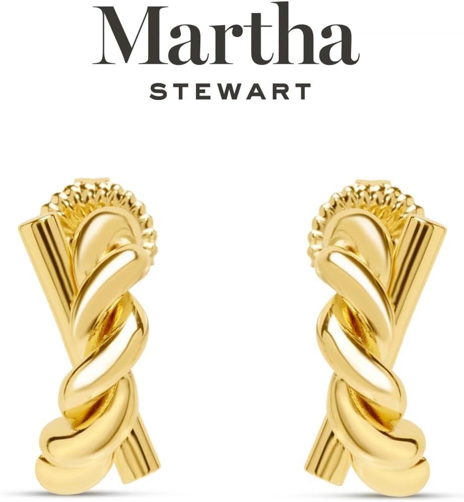 image:imageMartha Stewart Textured Gold Hoop Earrings