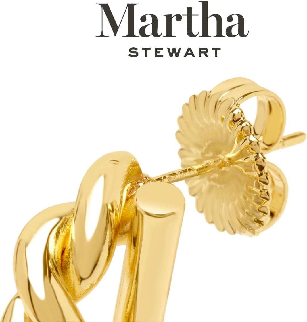 image:imageMartha Stewart Textured Gold Hoop Earrings
