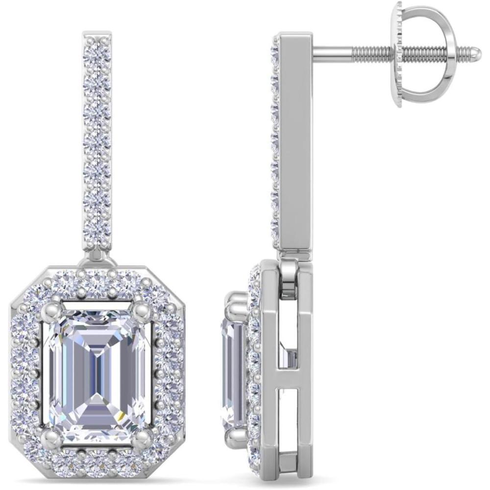 image:imageMartha Stewart 2 12 Carat Lab Grown Diamond Drop Earrings In Sterling SilverEmerald