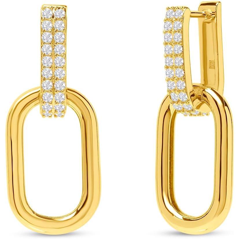 image:imageMartha Stewart Luna Gold Drop Earrings With Crystals