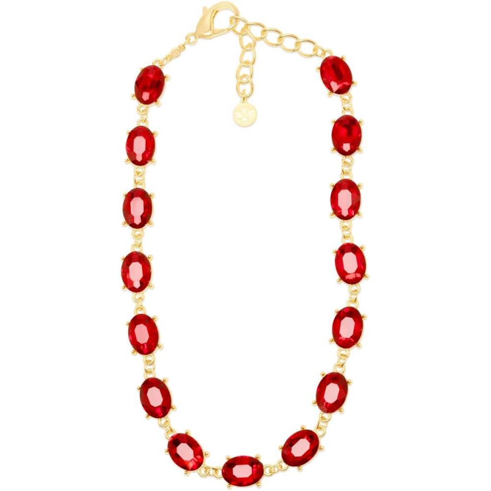 image:imageMartha Stewart Oval Crystal Statement NecklaceRed