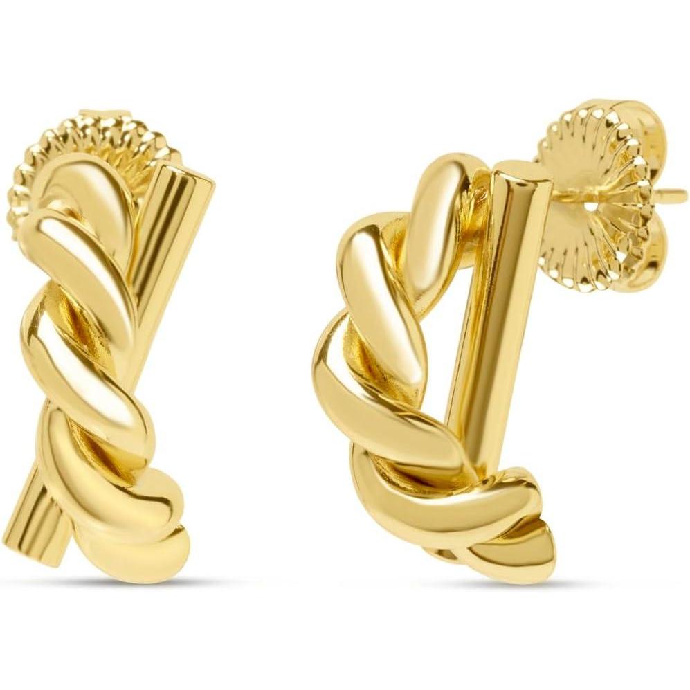 image:imageMartha Stewart Textured Gold Hoop Earrings