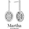 Martha Stewart 2 1/2 Carat Lab Grown Diamond Drop Earrings In Sterling Silver(Oval)