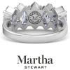 Martha Stewart 3 Carat Marquise Shape Lab Grown Diamond Five Stone Engagement Ring In Sterling Silver