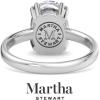 Martha Stewart 3 Carat Oval Shape Lab Grown Diamond Solitaire Engagement Ring In Sterling Silver