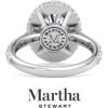 Martha Stewart 4 Carat Oval Shape Lab Grown Diamond Hidden Halo Engagement Ring In Sterling Silver