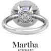 Martha Stewart 4 Carat Round Lab Grown Diamond Hidden Halo Engagement Ring In Sterling Silver