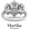 Martha Stewart 5 1/2 Carat Marquise Shape Lab Grown Diamond Three Stone Plus Engagement Ring In Sterling Silver