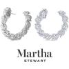 Martha Stewart 5 Carat Lab Grown Diamond Hoop Earrings, Marquise Shape, 14K Gold Diamond Hoop Earrings for Women(white-gold)