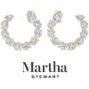 Martha Stewart 5 Carat Lab Grown Diamond Hoop Earrings, Marquise Shape, 14K Gold Diamond Hoop Earrings for Women(yellow-gold)