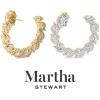 Martha Stewart 5 Carat Lab Grown Diamond Hoop Earrings, Marquise Shape, 14K Gold Diamond Hoop Earrings for Women(yellow-gold)