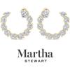 Martha Stewart 5 Carat Lab Grown Diamond Hoop Earrings, Oval Shape, 14K Gold Diamond Hoop Earrings for Women(yellow-gold)
