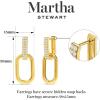 Martha Stewart Luna Gold Drop Earrings With Crystals