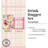 Martha Stewart Neoprene Drink Hugger Set of 2, Fits Standard 12 oz & Tall Cans, Coolers for Slim and Standard Can (Floral and Plaid)