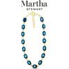 Martha Stewart Oval Crystal Statement Necklace(Blue)