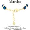 Martha Stewart Oval Crystal Statement Necklace(Blue)