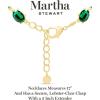 Martha Stewart Oval Crystal Statement Necklace(Green)