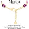 Martha Stewart Oval Crystal Statement Necklace(Purple)
