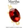 Martha Stewart Oval Crystal Statement Necklace(Red)