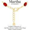 Martha Stewart Oval Crystal Statement Necklace(Red)