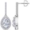 Martha Stewart 2 1/2 Carat Lab Grown Diamond Drop Earrings In Sterling Silver(Pear)