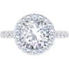 Martha Stewart 4 Carat Round Lab Grown Diamond Hidden Halo Engagement Ring In Sterling Silver