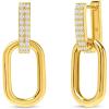 Martha Stewart Luna Gold Drop Earrings With Crystals