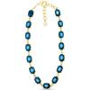 Martha Stewart Oval Crystal Statement Necklace(Blue)