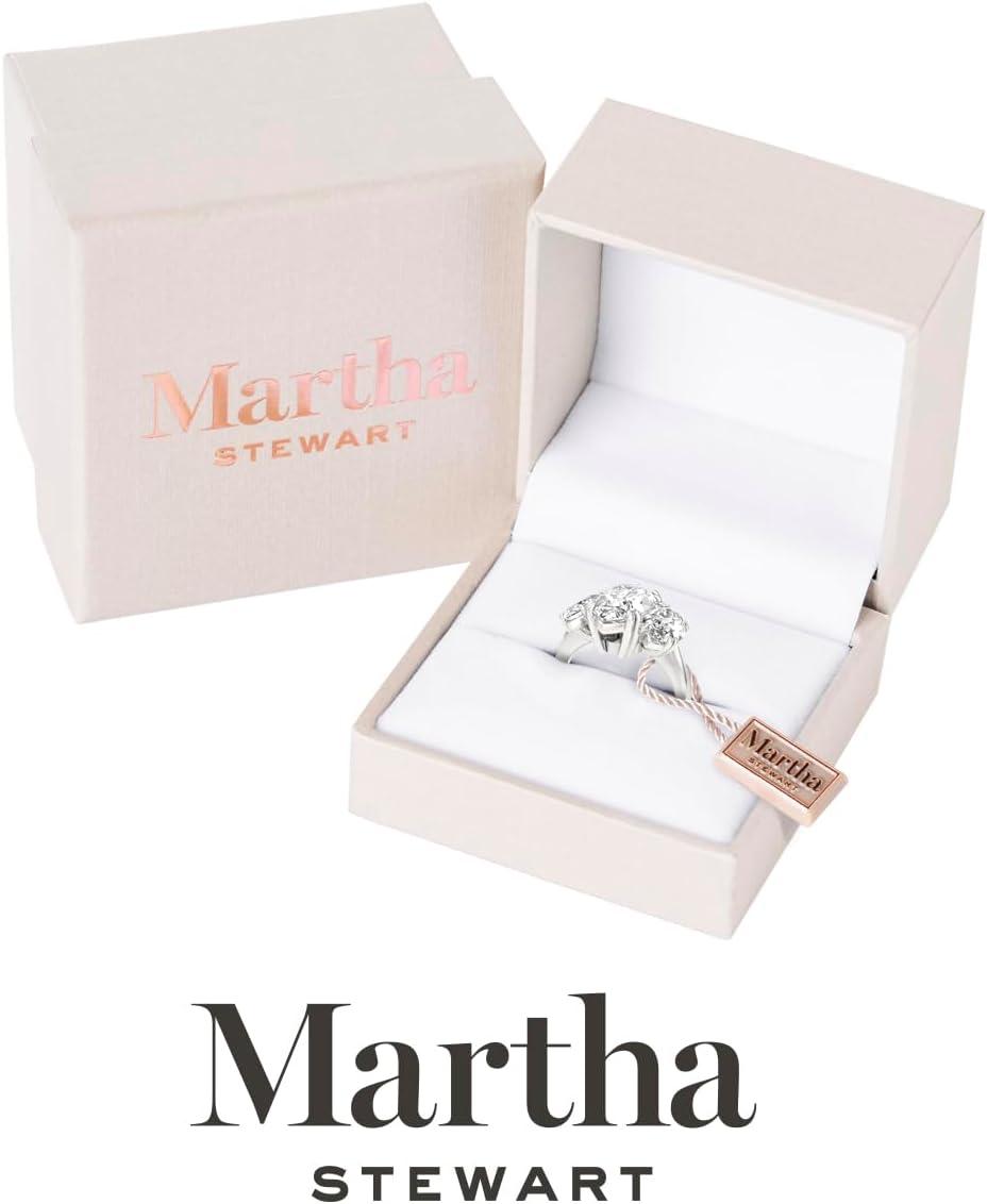 image:imageMartha Stewart 5 Carat Marquise Shape Lab Grown Diamond Three Stone Engagement Ring In Sterling Silver