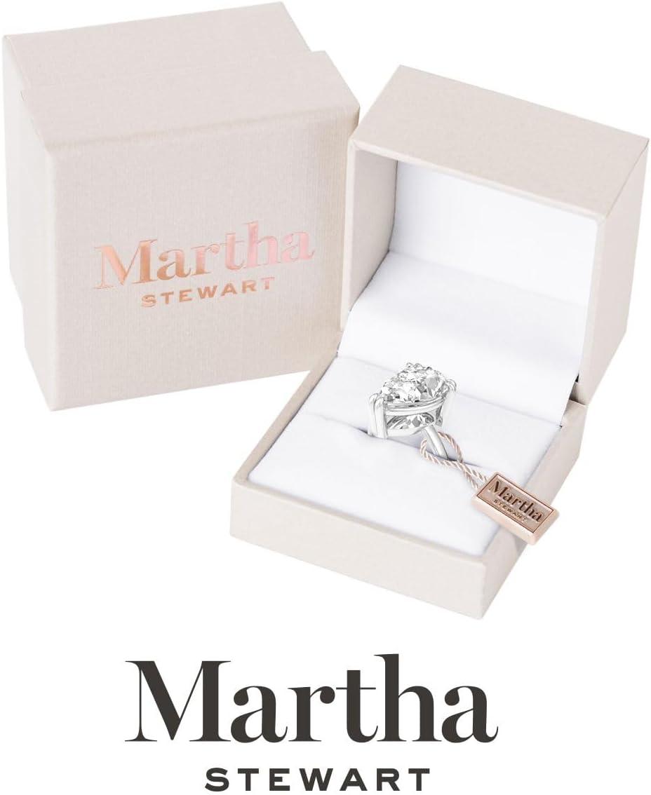 image:imageMartha Stewart 5 Carat Pear Shape Lab Grown Diamond Solitaire Engagement Ring In Sterling Silver