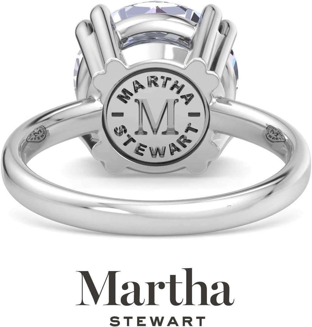 image:imageMartha Stewart 5 Carat Round Shape Lab Grown Diamond Solitaire Engagement Ring In Sterling Silver