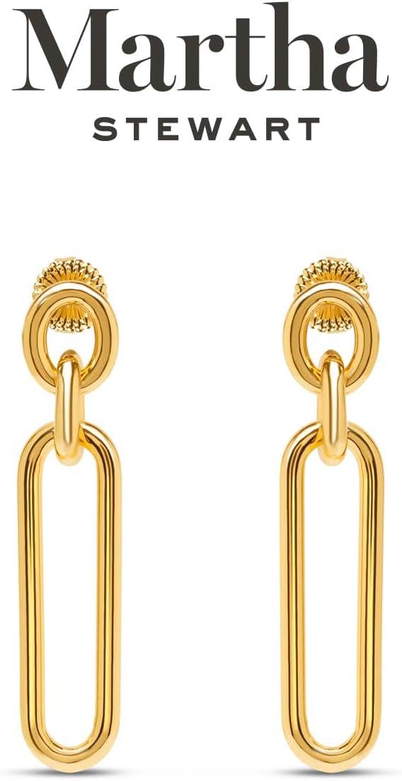 image:imageMartha Stewart Elegant Gold Dangle Earrings 2 Inches