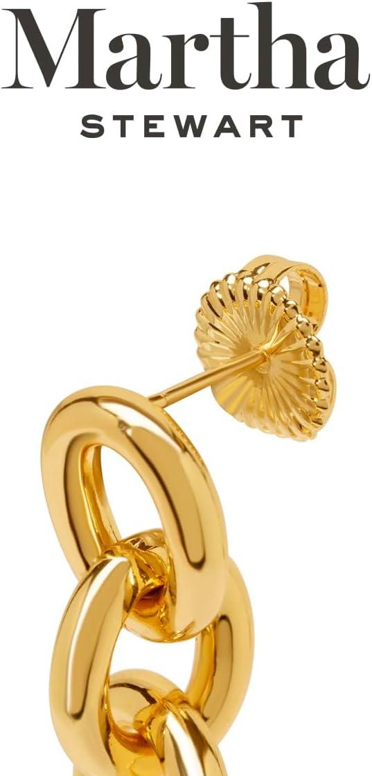 image:imageMartha Stewart Elegant Gold Dangle Earrings 2 Inches