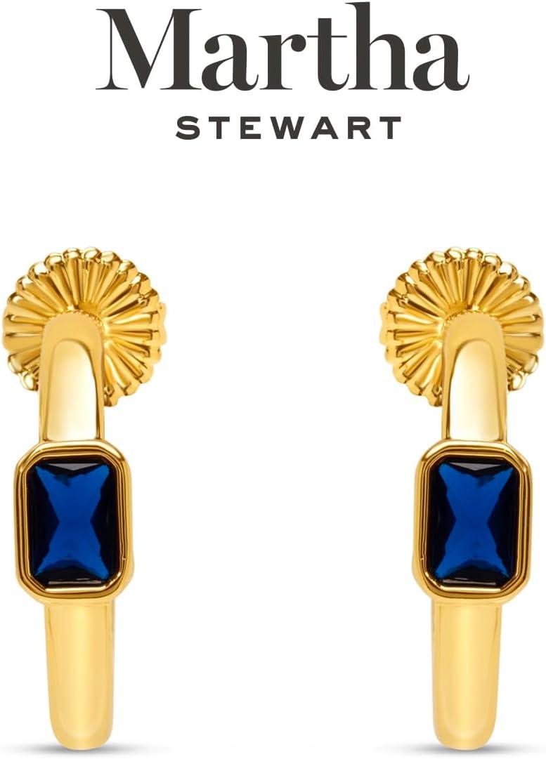 image:imageMartha Stewart Gold Hoop EarringsBlue