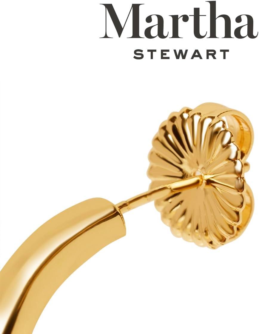 image:imageMartha Stewart Gold Hoop EarringsGreen