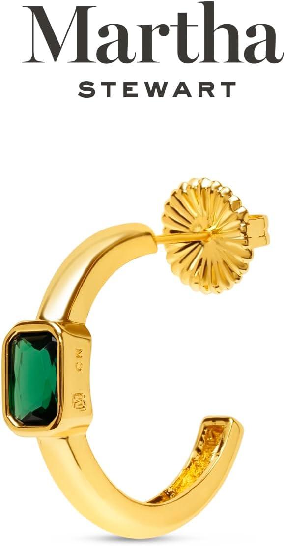 image:imageMartha Stewart Gold Hoop EarringsGreen