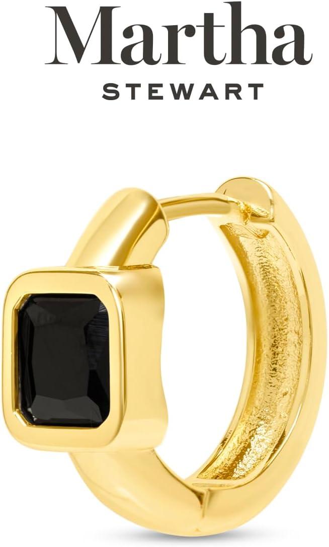 image:imageMartha Stewart Gold Huggie Hoop EarringsBlack