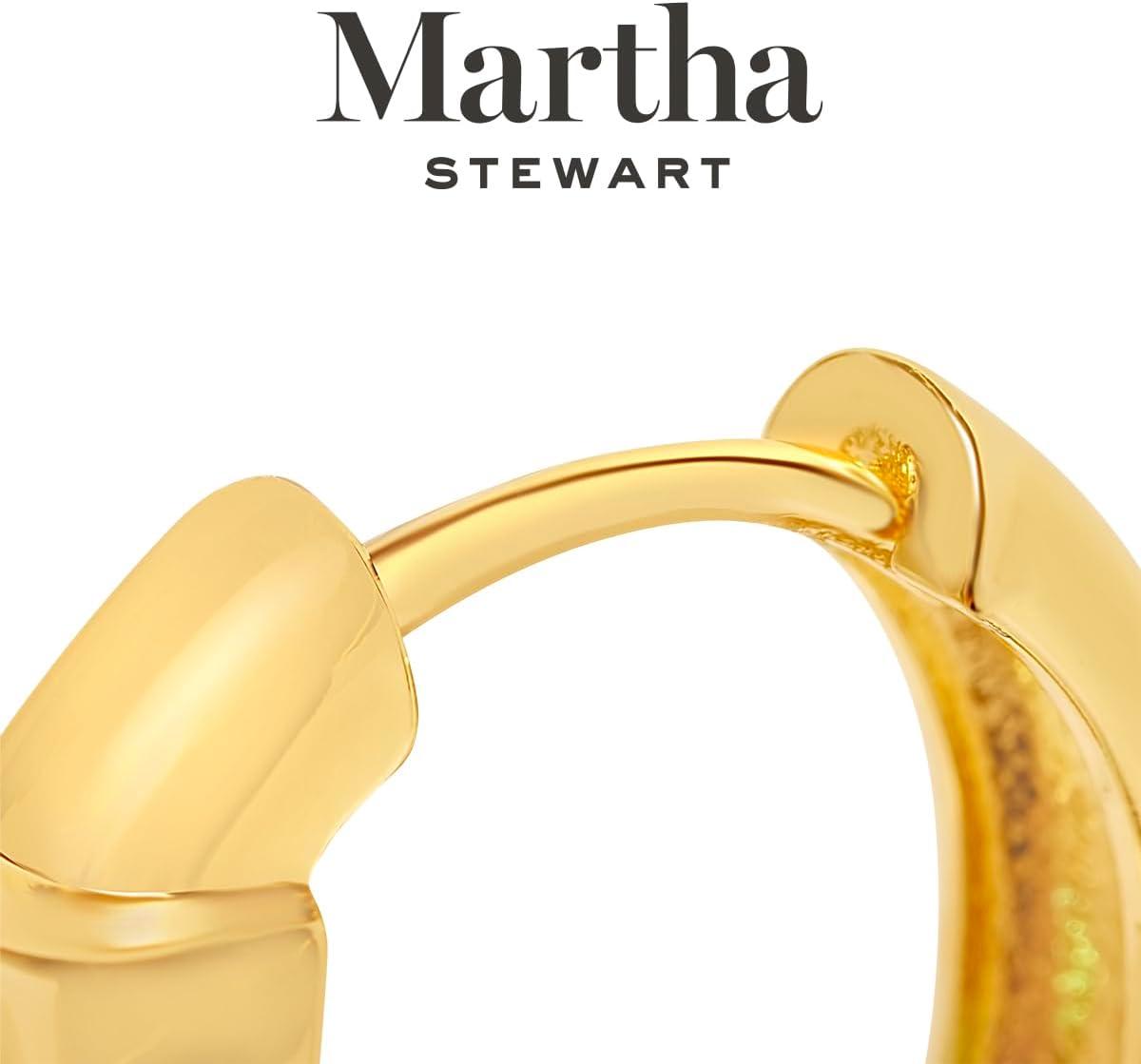image:imageMartha Stewart Gold Huggie Hoop EarringsBlack