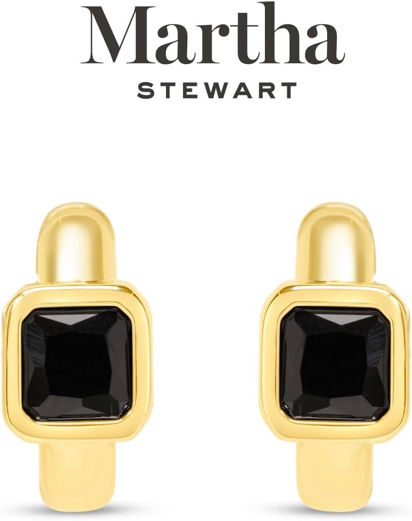 image:imageMartha Stewart Gold Huggie Hoop EarringsBlack