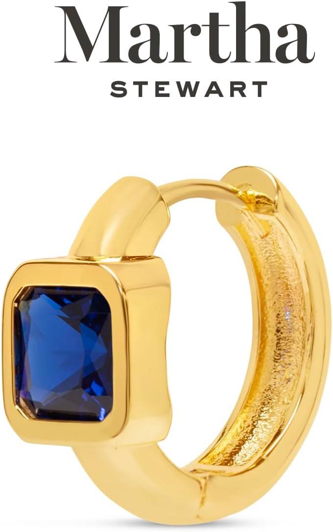 image:imageMartha Stewart Gold Huggie Hoop EarringsBlue