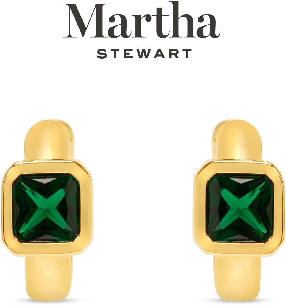 image:imageMartha Stewart Gold Huggie Hoop EarringsGreen