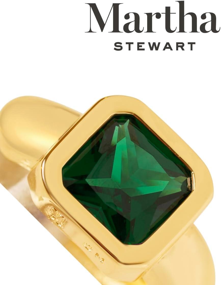 image:imageMartha Stewart Gold Huggie Hoop EarringsGreen