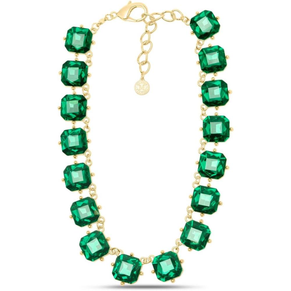 image:imageMartha Stewart Cushion Crystal Statement NecklaceGreen