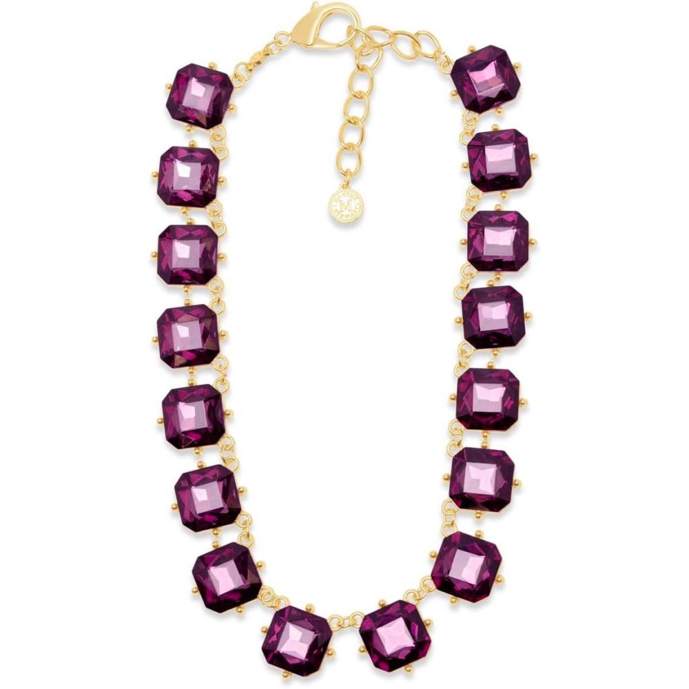 image:imageMartha Stewart Cushion Crystal Statement NecklacePurple