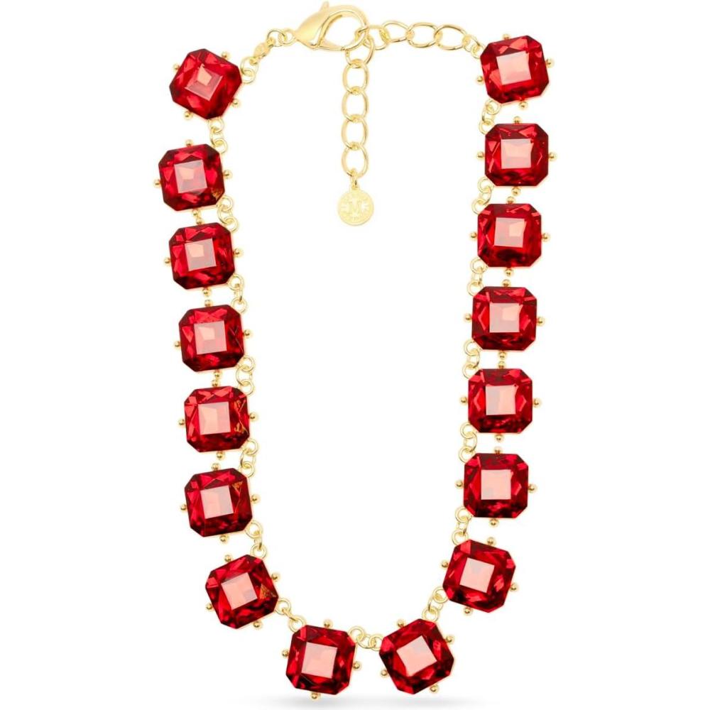 image:imageMartha Stewart Cushion Crystal Statement NecklaceRed