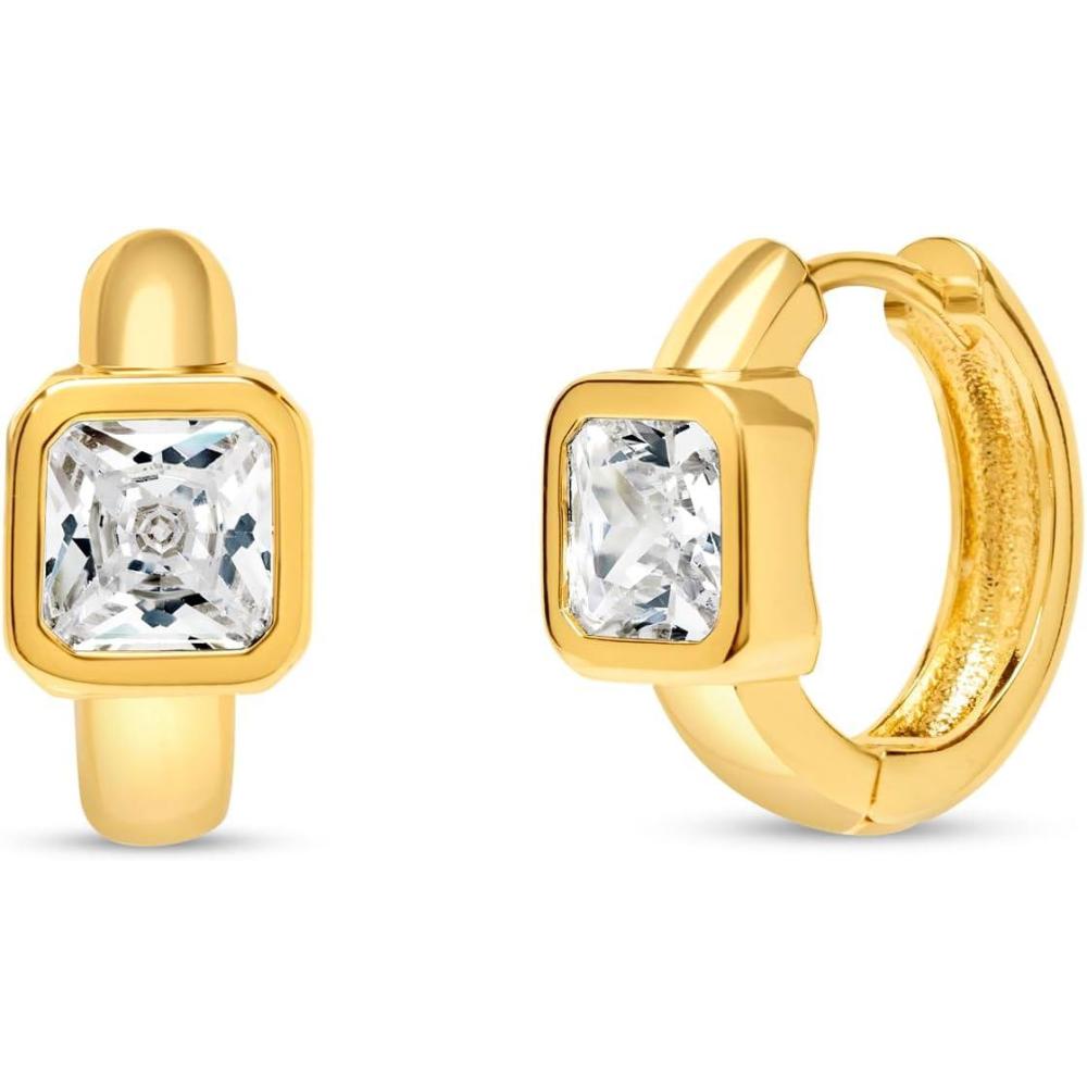 image:imageMartha Stewart Gold Huggie Hoop EarringsWhite