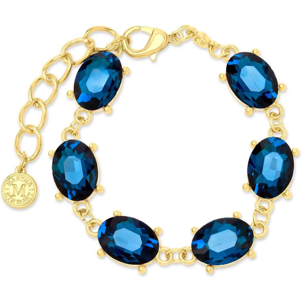 image:imageMartha Stewart Oval Crystal Statement BraceletBlue