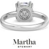 Martha Stewart 2 Carat Cushion Cut Lab Grown Diamond Solitaire Engagement Ring In Sterling Silver